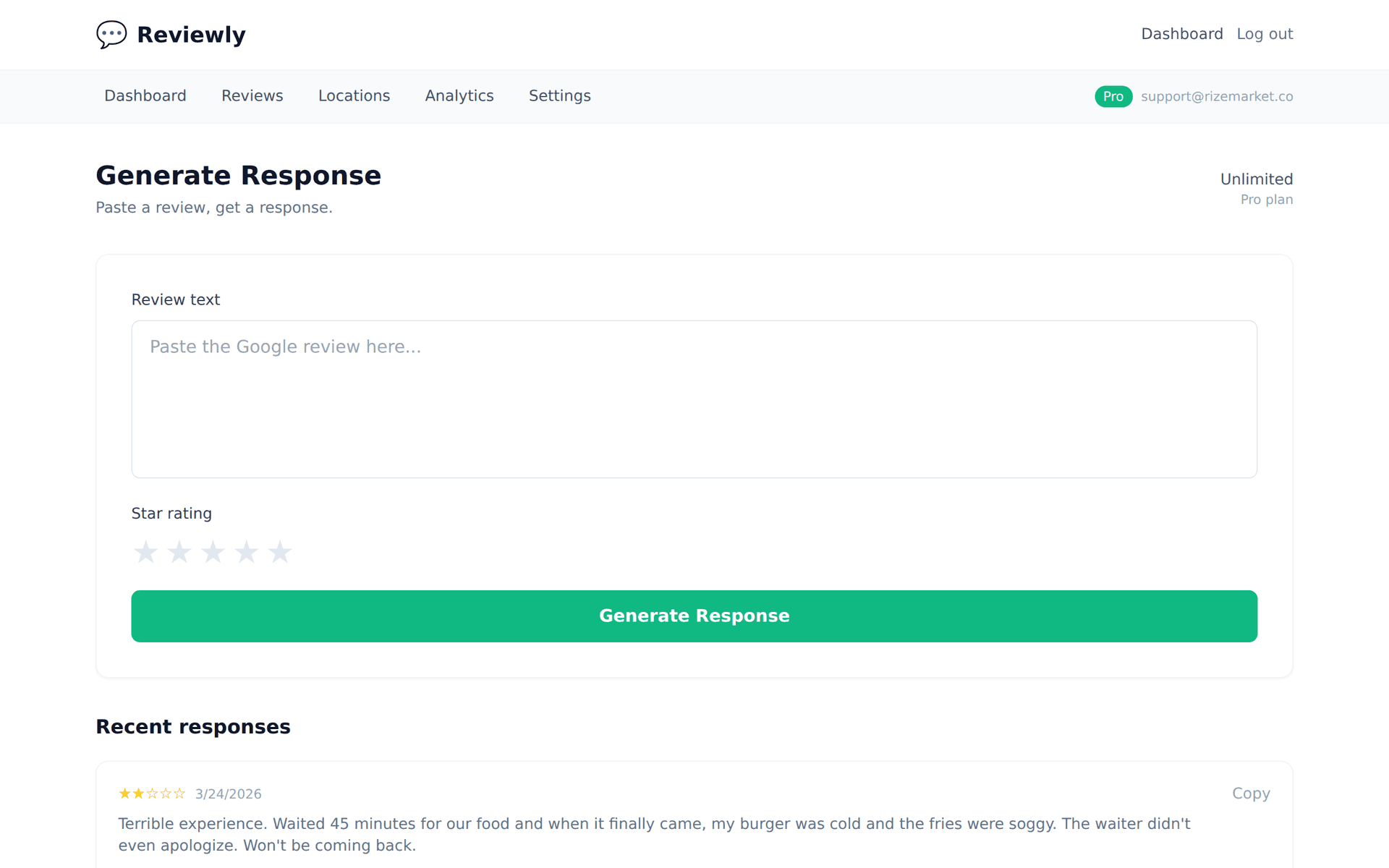 Auto-request automation dashboard showing automated review request campaigns